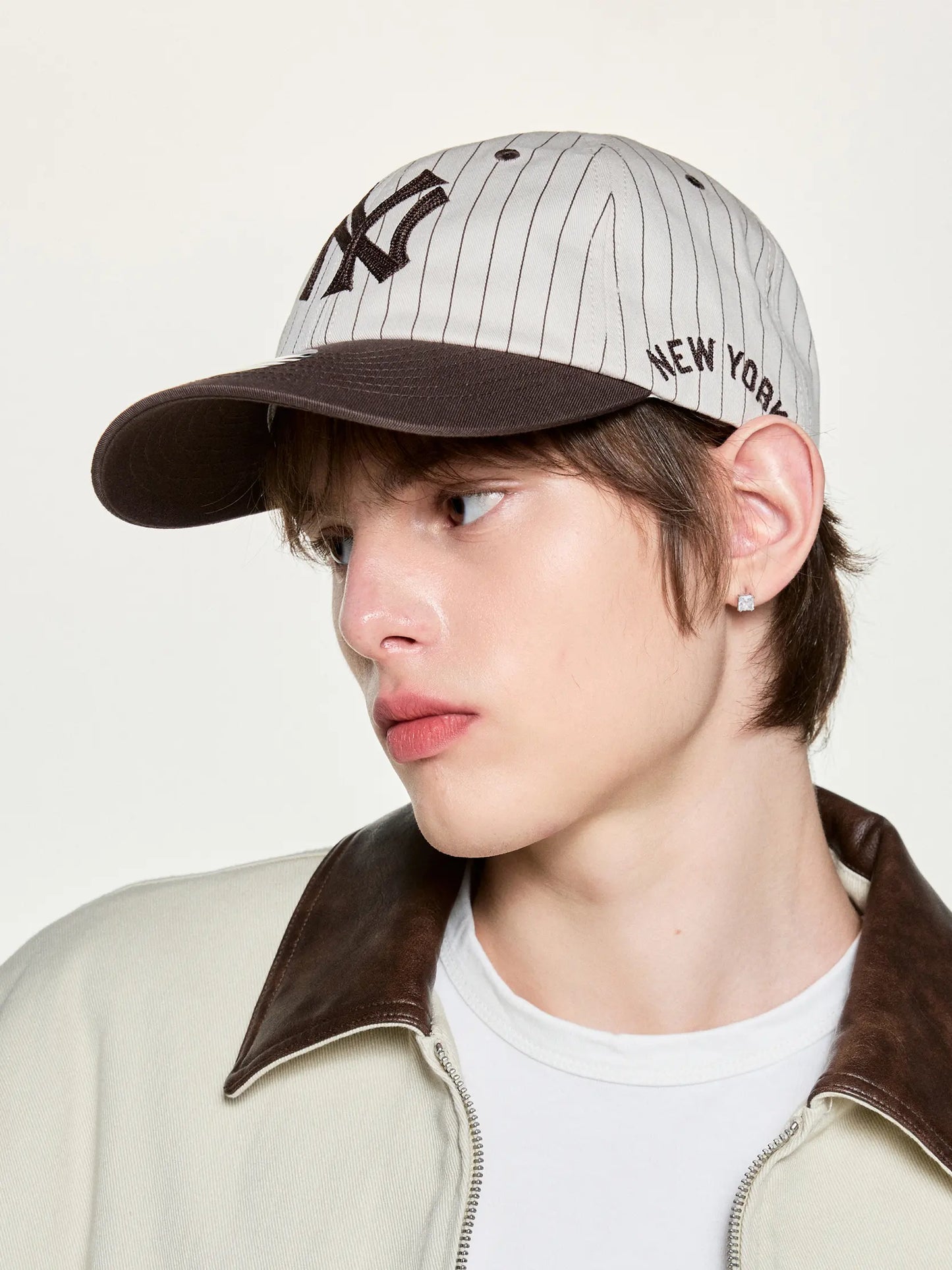 [Karina PICK] Signature Stripe Unstructured Ball Cap