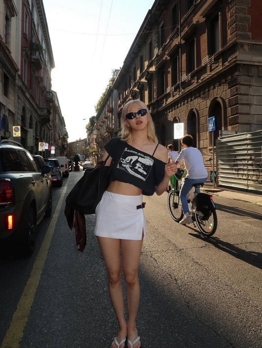 [ Rose Pick ] Brandy Melville ⭑ Robyn Radio Silence Top