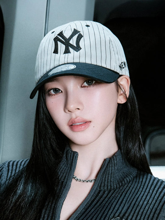 [Karina PICK] Signature Stripe Unstructured Ball Cap